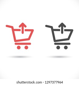 Remove from Shopping Cart  icon. Vector  Eps 10 