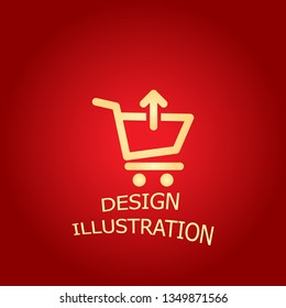 Remove from Shopping Cart  icon. Vector  Eps 10 