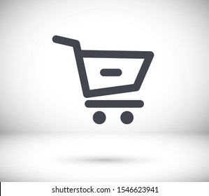 Remove from Shopping Cart icon. Vector Eps 10. Lorem Ipsum Flat Design