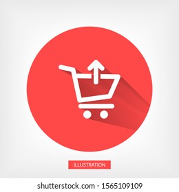 Remove from Shopping Cart icon. Vector Eps 10 . Lorem Ipsum Flat Design