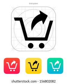 Remove from shopping cart icon. Vector illustration.