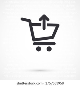 Remove from Shopping Cart  icon. Vector  Eps 10 . Lorem Ipsum Flat Design 