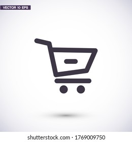 Remove from Shopping Cart  icon. Vector  Eps 10 . Lorem Ipsum Flat Design 