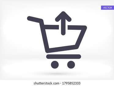 Remove from Shopping Cart  icon. Vector  Eps 10 . Lorem Ipsum Flat Design 