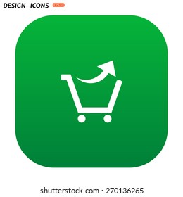 remove from the shopping cart. icon. vector design