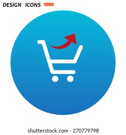 remove from the shopping cart. icon. vector design