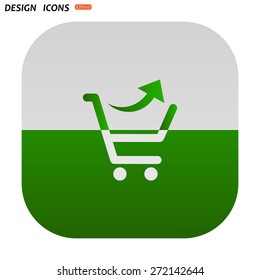remove from the shopping cart. icon. vector design