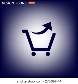 remove from the shopping cart. icon. vector design