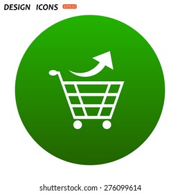 remove from the shopping cart. icon. vector design