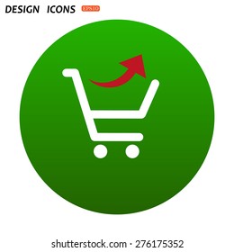 remove from the shopping cart. icon. vector design