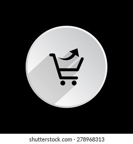remove from the shopping cart. icon. vector design