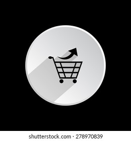 remove from the shopping cart. icon. vector design