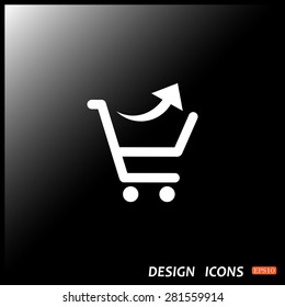 remove from the shopping cart. icon. vector design