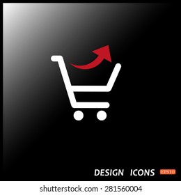 remove from the shopping cart. icon. vector design