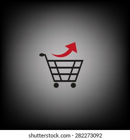 remove from the shopping cart. icon. vector design