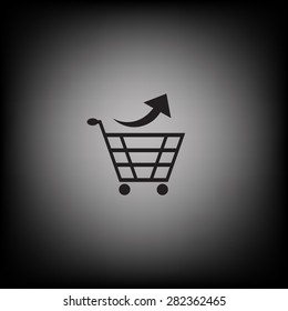 remove from the shopping cart. icon. vector design