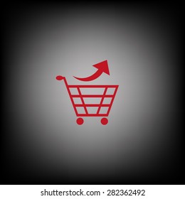 remove from the shopping cart. icon. vector design