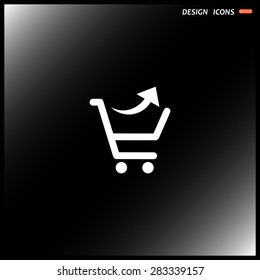 remove from the shopping cart. icon. vector design