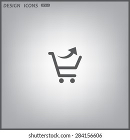 remove from the shopping cart. icon. vector design