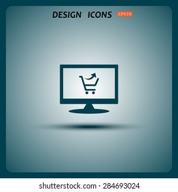 remove from the shopping cart. icon. vector design
