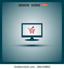 remove from the shopping cart. icon. vector design