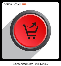 remove from the shopping cart. icon. vector design