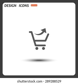 remove from the shopping cart. icon. vector design