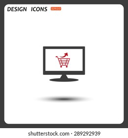 remove from the shopping cart. icon. vector design