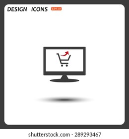 remove from the shopping cart. icon. vector design