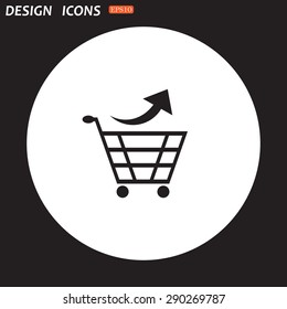 remove from the shopping cart. icon. vector design