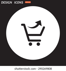 remove from the shopping cart. icon. vector design