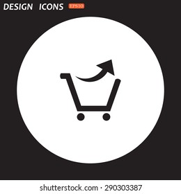 remove from the shopping cart. icon. vector design