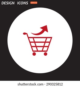 remove from the shopping cart. icon. vector design