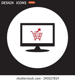 remove from the shopping cart. icon. vector design