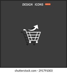 remove from the shopping cart. icon. vector design
