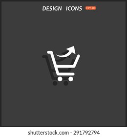 remove from the shopping cart. icon. vector design