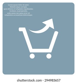 remove from the shopping cart. icon. vector design