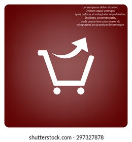 remove from the shopping cart. icon. vector design