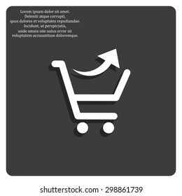 remove from the shopping cart. icon. vector design