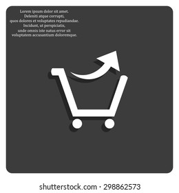 remove from the shopping cart. icon. vector design