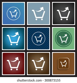 remove from the shopping cart. icon. vector design