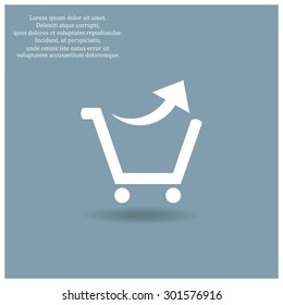 remove from the shopping cart. icon. vector design