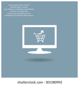 remove from the shopping cart. icon. vector design