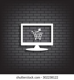remove from the shopping cart. icon. vector design
