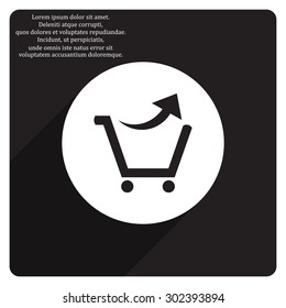 remove from the shopping cart. icon. vector design