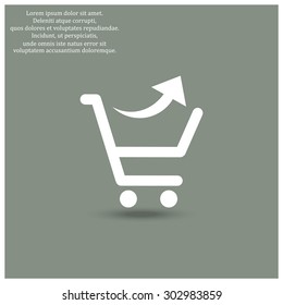remove from the shopping cart. icon. vector design