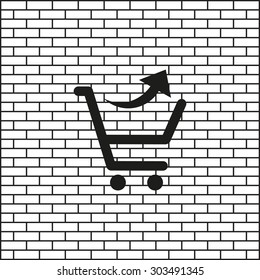 remove from the shopping cart. icon. vector design