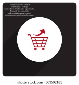 remove from the shopping cart. icon. vector design