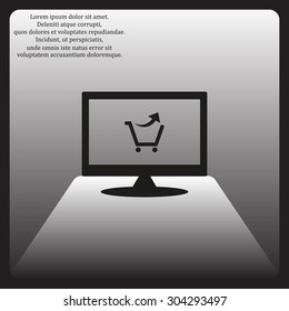 remove from the shopping cart. icon. vector design