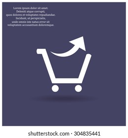 remove from the shopping cart. icon. vector design